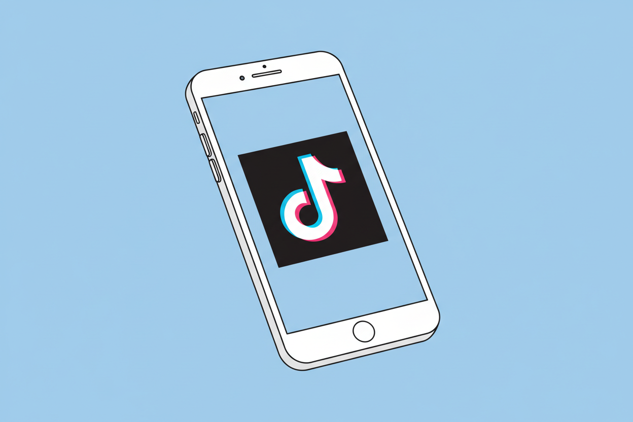 tik tok logo on a phone clipart